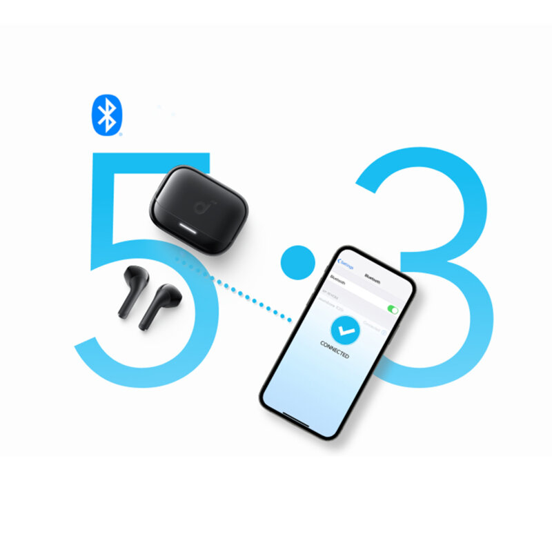 Casti Bluetooth wireless Noise Cancellation Anker K20i, alb