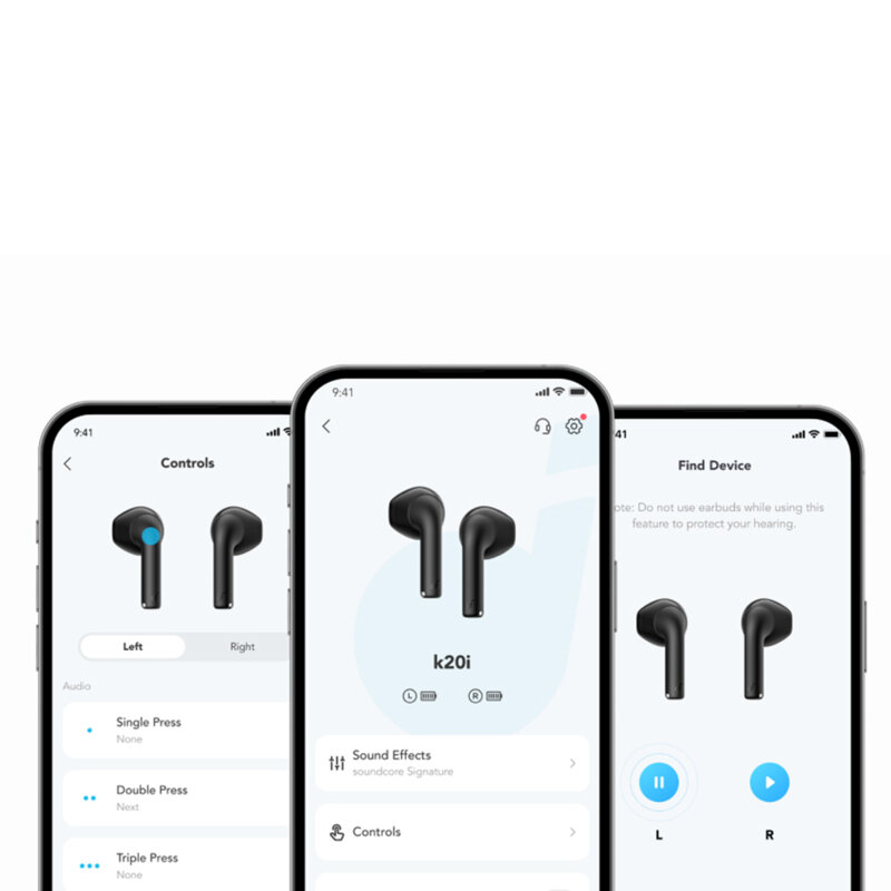 Casti Bluetooth wireless Noise Cancellation Anker K20i, alb
