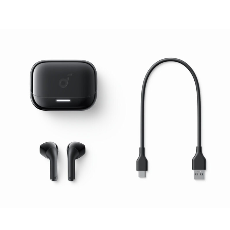 Casti Bluetooth wireless Noise Cancellation Anker K20i, albastru