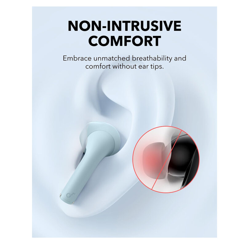 Casti Bluetooth wireless Noise Cancellation Anker K20i, albastru