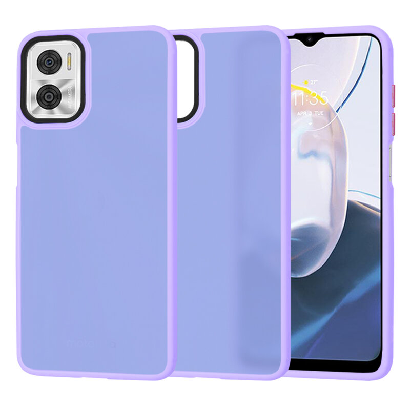 Husa Motorola Moto E22i Techsuit HaloFrost Series, mov deschis