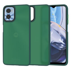 Husa Motorola Moto E22 Techsuit HaloFrost Series, verde inchis