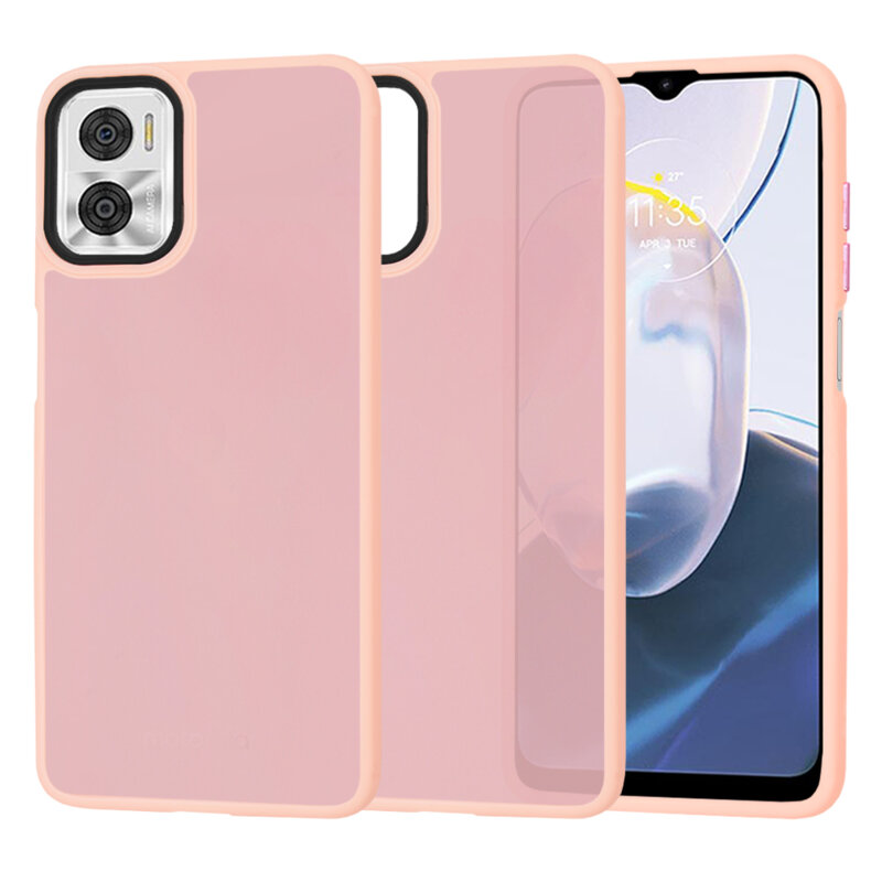 Husa Motorola Moto E22i Techsuit HaloFrost Series, roz