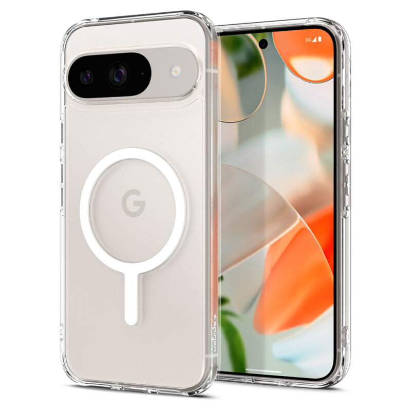 Husa Google Pixel 9 Pro Spigen Ultra Hybrid MagSafe OneTap Ring, alb