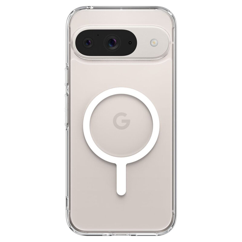 Husa Google Pixel 9 Pro Spigen Ultra Hybrid MagSafe OneTap Ring, alb