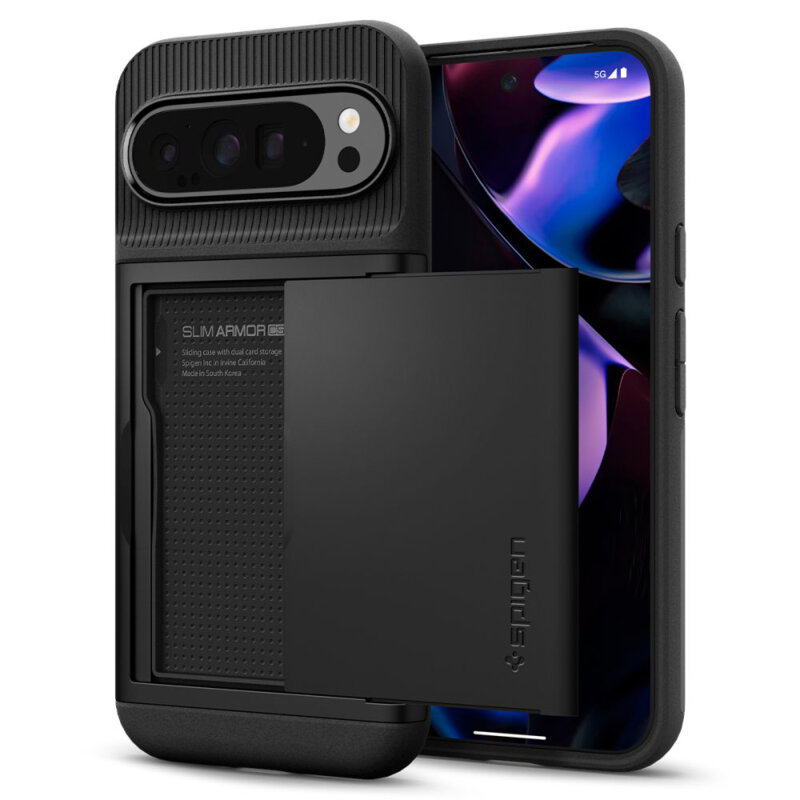 Husa Google Pixel 9 Pro XL Spigen Slim Armor CS, negru