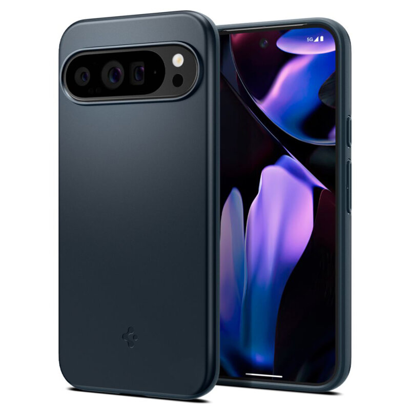 Husa Google Pixel 9 Pro XL Spigen Thin Fit, albastru inchis
