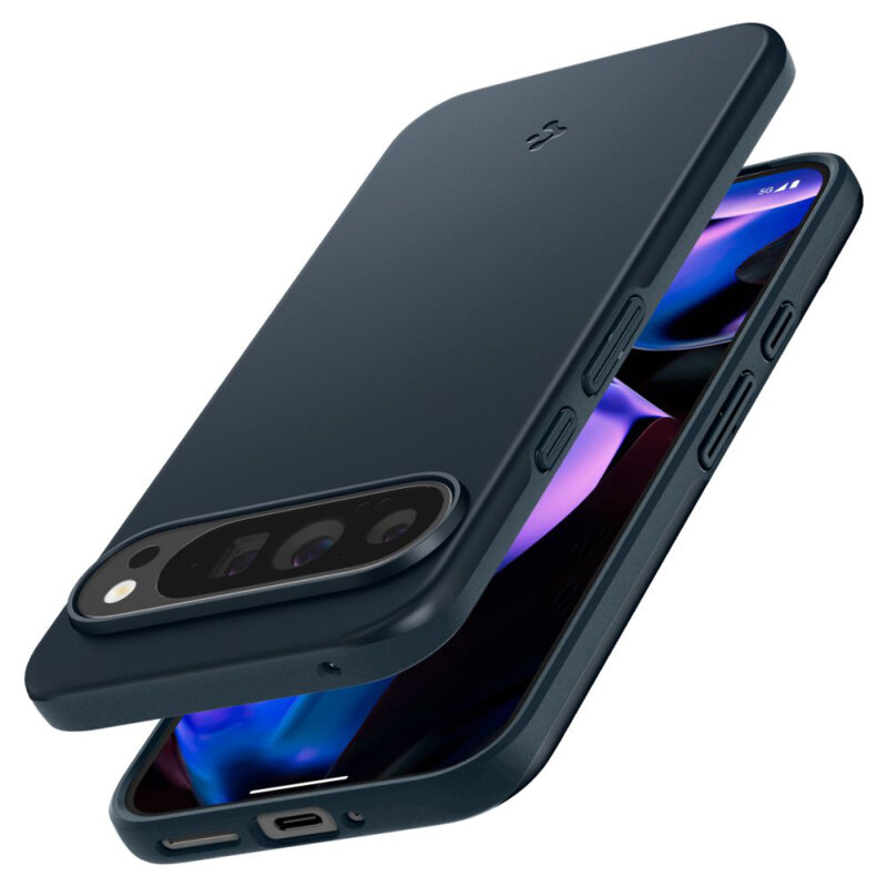 Husa Google Pixel 9 Pro XL Spigen Thin Fit, albastru inchis