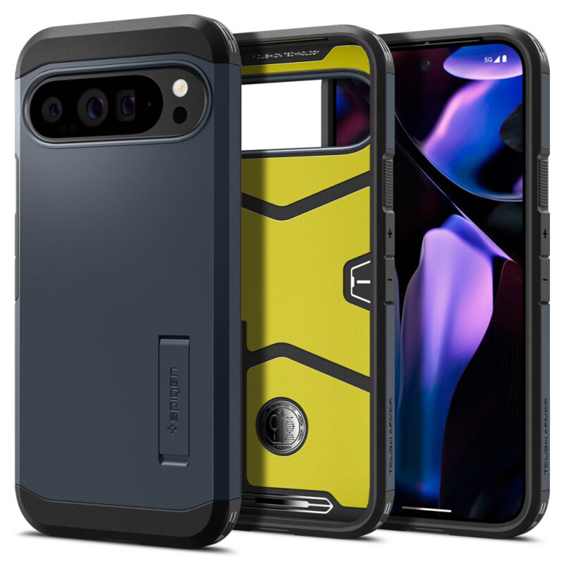 Husa Google Pixel 9 Pro XL Spigen Tough Armor, albastru