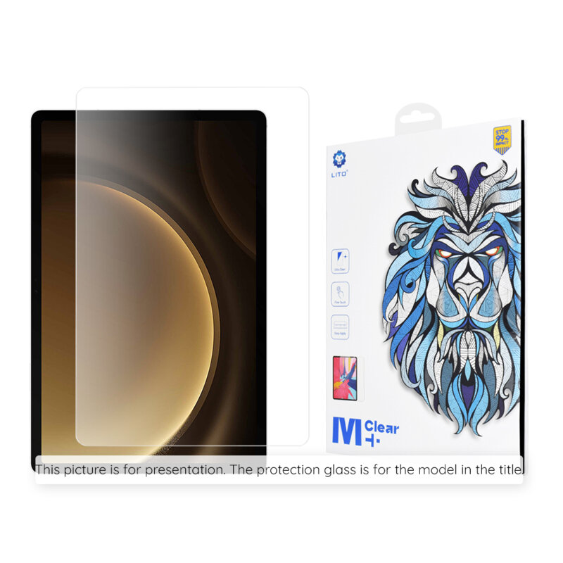 Folie sticla Samsung Galaxy Tab S9 Ultra Lito 9H Tempered Glass, transparenta