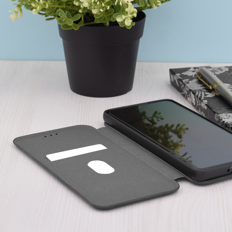 Husa 360° Huawei nova 12 SE Techsuit Safe Wallet Plus, negru