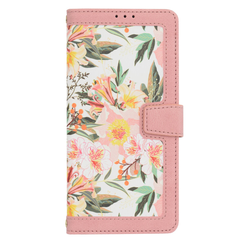 Husa personalizata fete Samsung Galaxy A52 5G Techsuit FlipCraft, roz