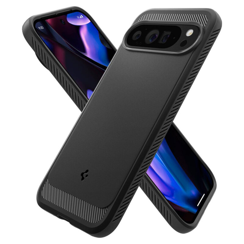 Husa Google Pixel 9 Pro XL Spigen Rugged Armor, negru