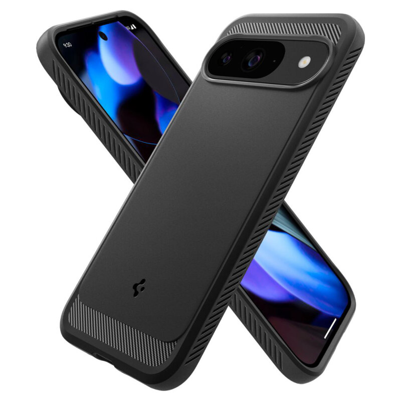 Husa Google Pixel 9 Pro Spigen Rugged Armor, negru