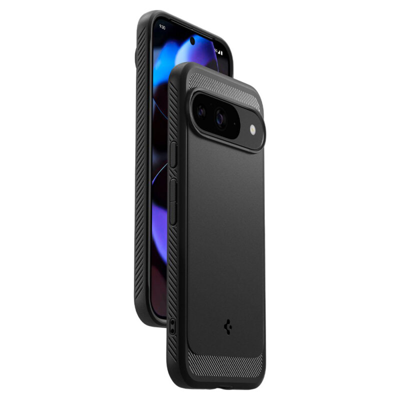 Husa Google Pixel 9 Pro Spigen Rugged Armor, negru