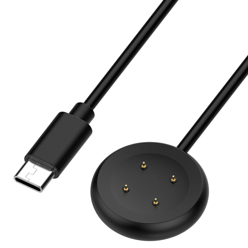 Techsuit - SmartWatch Wireless Charging Cable (THC5) - for Google Pixel Watch 3 (41mm, 45mm) / 2 / Fitbit Ace LTE - Black