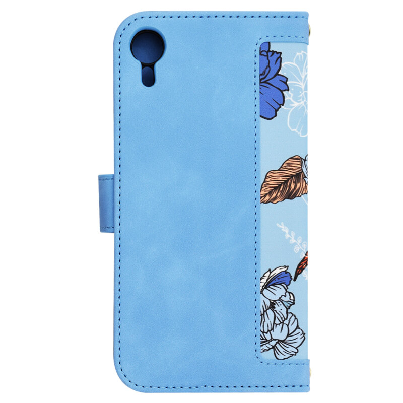 Husa personalizata fete iPhone XR Techsuit FlipCraft, bleu