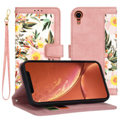 Husa personalizata fete iPhone XR Techsuit FlipCraft, roz