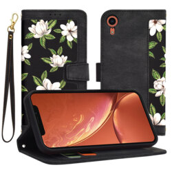 Husa personalizata fete iPhone XR Techsuit FlipCraft, negru