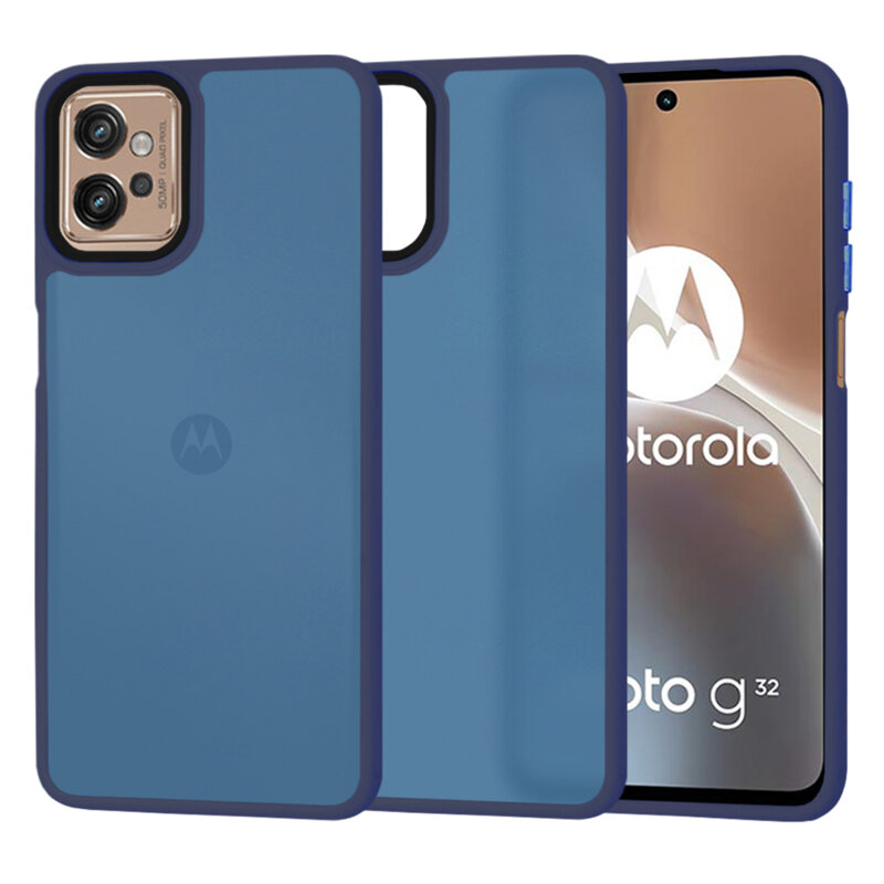 Husa Motorola Moto G32 Techsuit HaloFrost Series, bleumarin