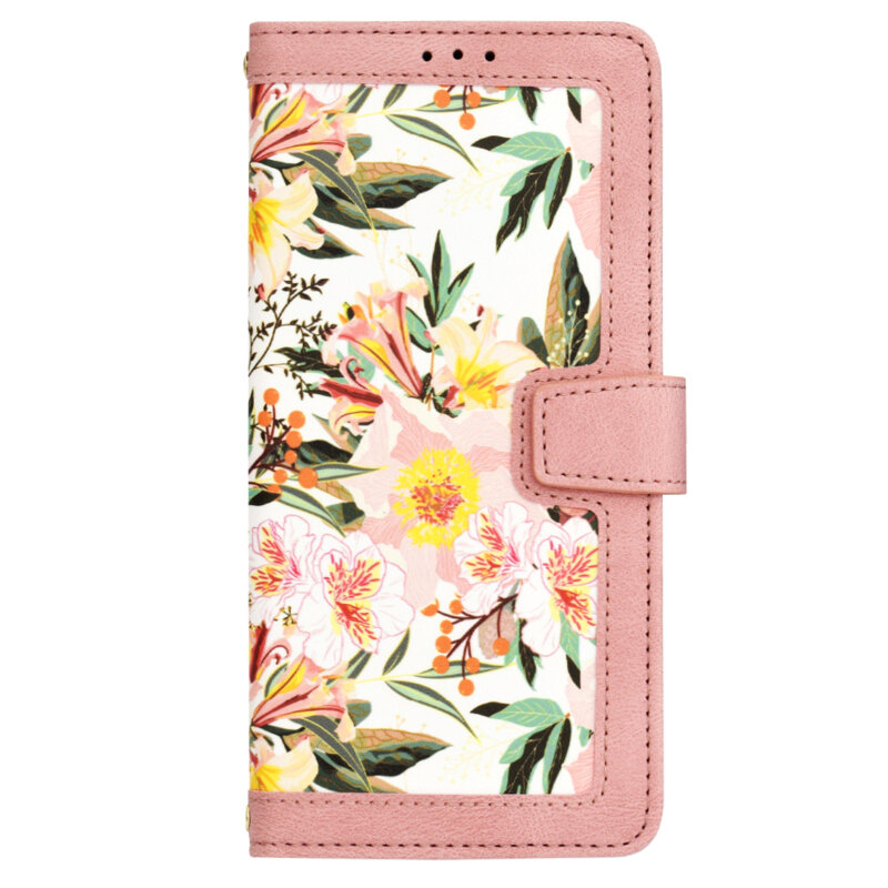 Husa personalizata fete iPhone XS Techsuit FlipCraft, roz