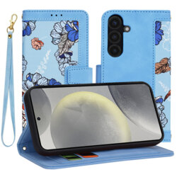 Husa personalizata Samsung Galaxy S24 fete Techsuit FlipCraft, bleu