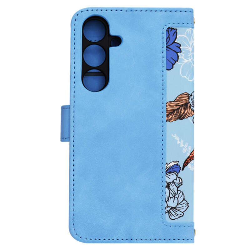 Husa personalizata fete Samsung Galaxy S24 Techsuit FlipCraft, bleu