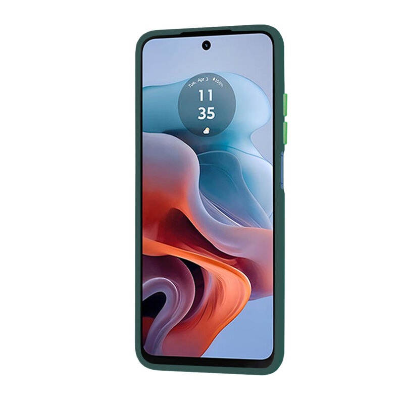 Husa Motorola Moto G34 Techsuit HaloFrost Series, verde inchis