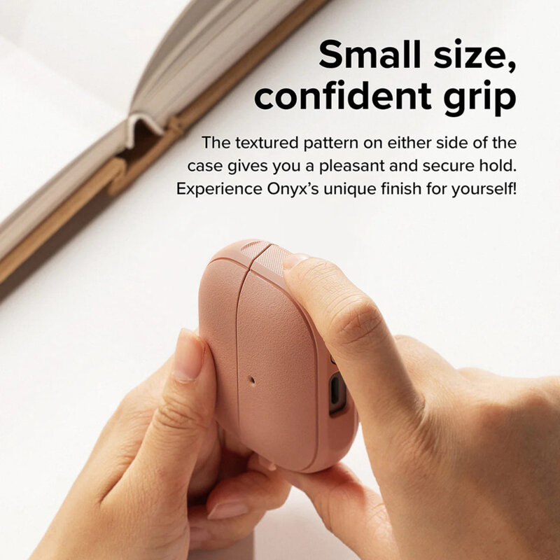 Husa Samsung Galaxy Buds 3 Ringke Onyx Magnetic, bej