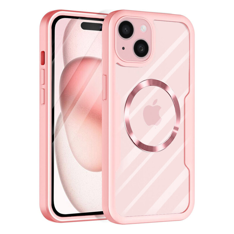 Husa 360° iPhone 15 Plus Techsuit ColorVerse MagSafe, roz