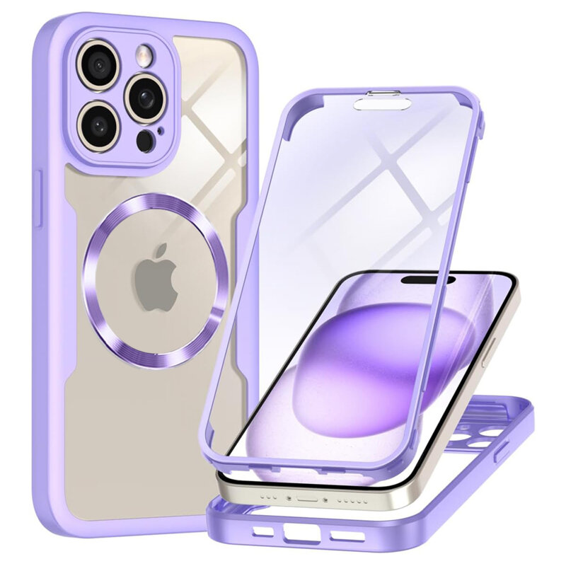 Husa 360° iPhone 14 Pro Techsuit ColorVerse MagSafe, mov