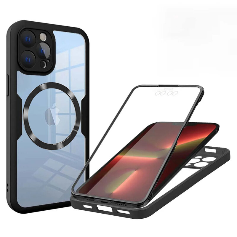 Husa 360° iPhone 13 Pro Techsuit ColorVerse MagSafe, negru