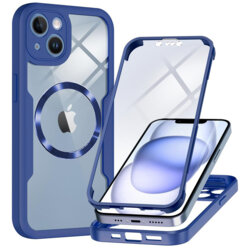 Husa 360° iPhone 14 Techsuit ColorVerse MagSafe, albastru