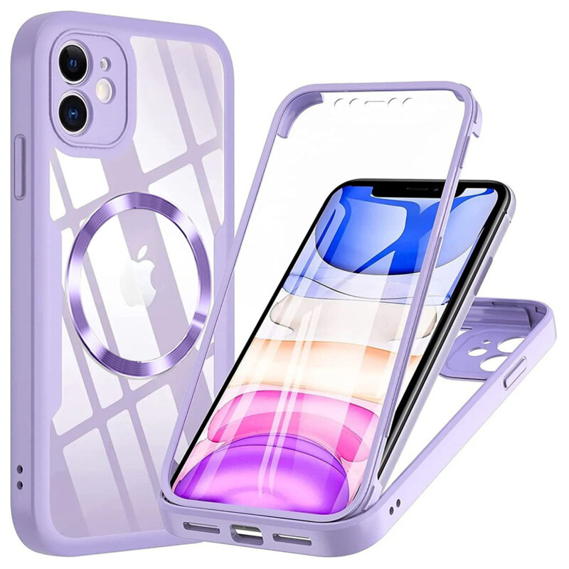 Husa 360° iPhone 11 Techsuit ColorVerse MagSafe, mov