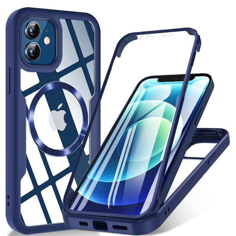 Husa 360° iPhone 11 Techsuit ColorVerse MagSafe, albastru