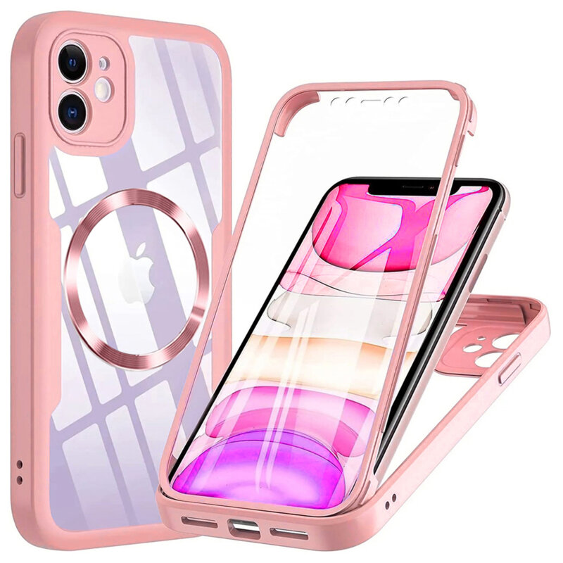 Husa 360° iPhone 11 Techsuit ColorVerse MagSafe, roz