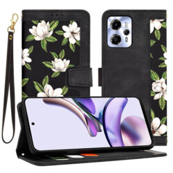 Husa personalizata fete Motorola Moto G53 Techsuit FlipCraft, negru