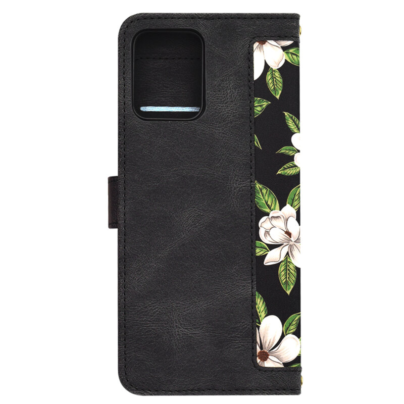 Husa personalizata fete Motorola Moto G23 Techsuit FlipCraft, negru