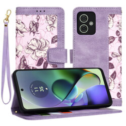 Husa personalizata fete Motorola Moto G64 Techsuit FlipCraft, mov