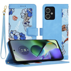 Husa personalizata fete Motorola Moto G54 Power Edition Techsuit FlipCraft, bleu