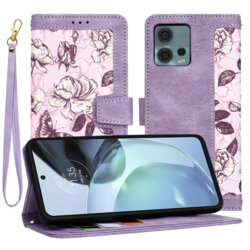 Husa personalizata fete Motorola Moto G72 Techsuit FlipCraft, mov