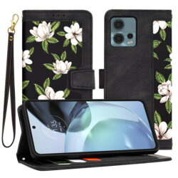 Husa personalizata fete Motorola Moto G72 Techsuit FlipCraft, negru