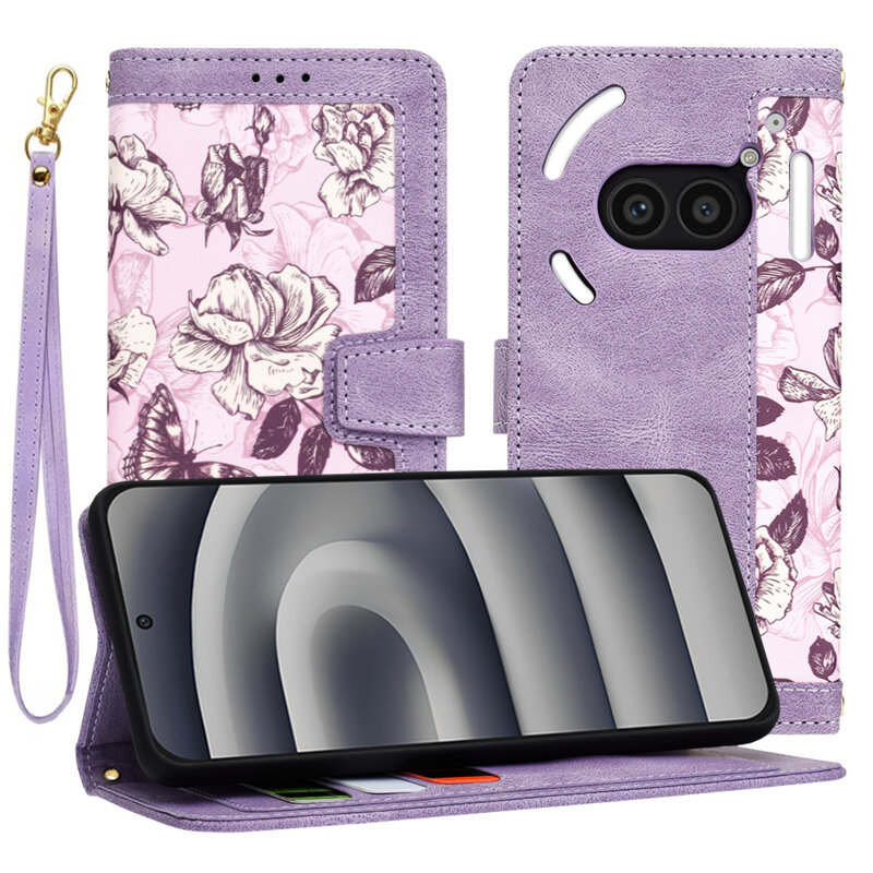 Husa personalizata fete Nothing Phone (2a) Plus Techsuit FlipCraft, mov