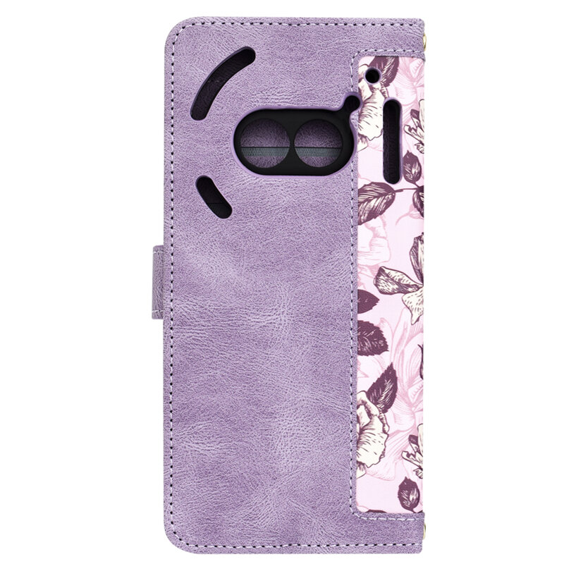Husa personalizata fete Nothing Phone (2a) Plus Techsuit FlipCraft, mov