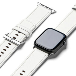 Curea Apple Watch 5 44mm Ringke Leather One Basic Bold, White