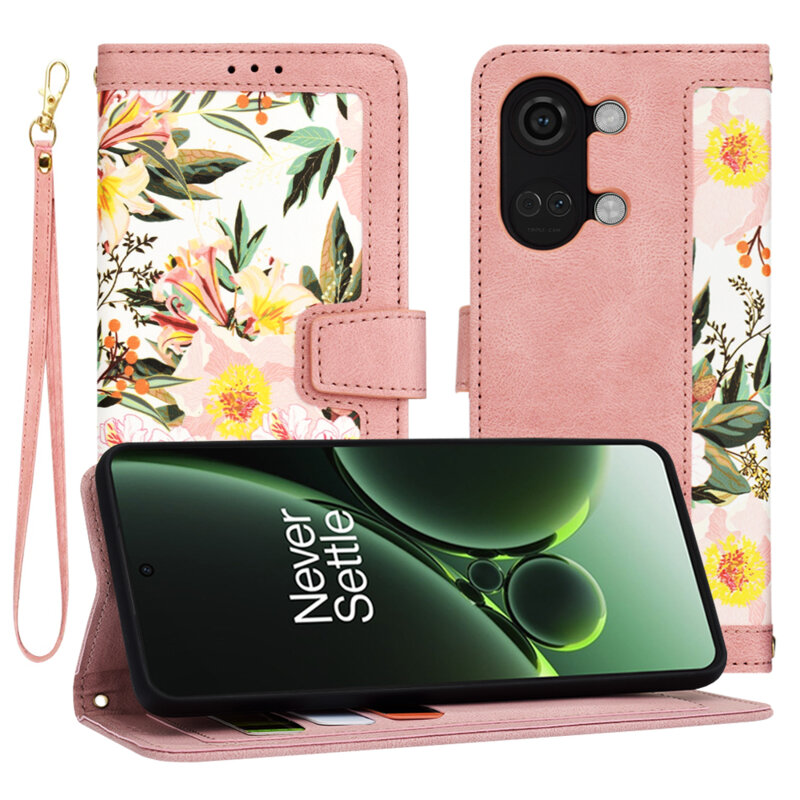 Husa personalizata fete OnePlus Nord 3 Techsuit FlipCraft, roz