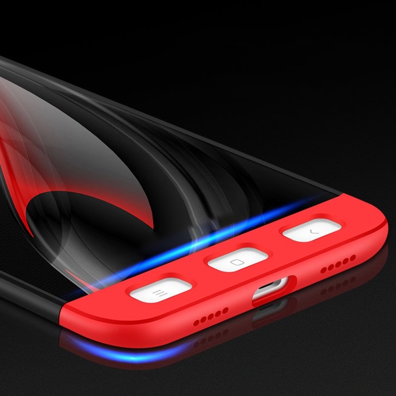 Husa Huawei P9 Lite 2017, P8 Lite 2017 GKK 360 Full Cover Negru-Rosu