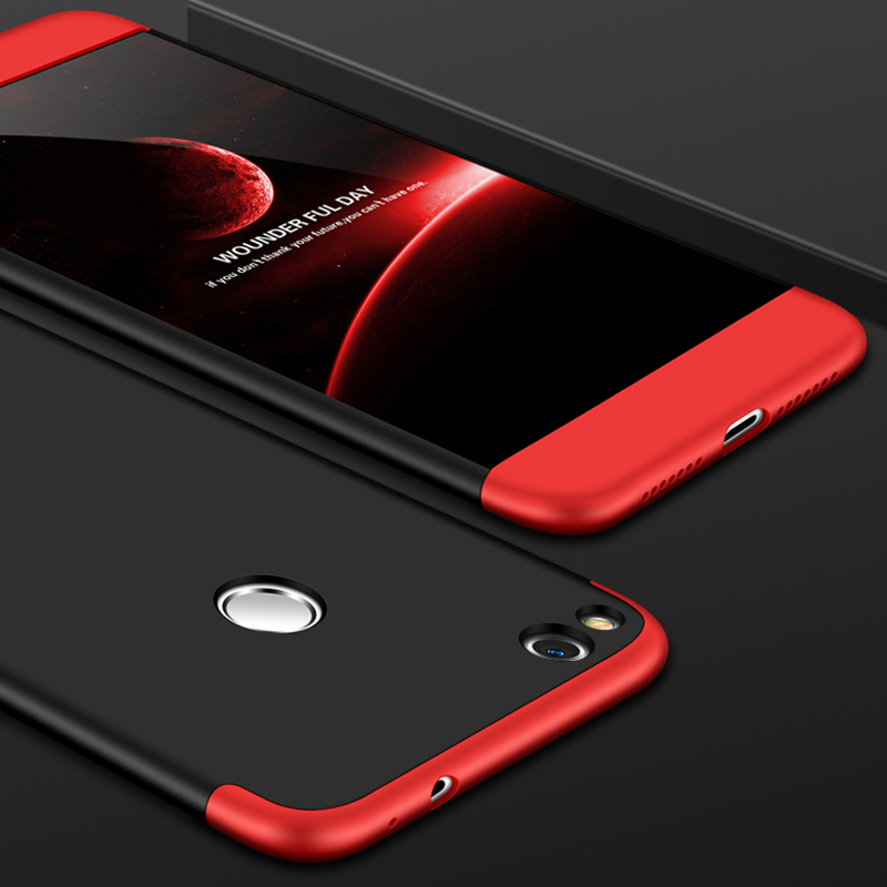 Husa Huawei P9 Lite 2017, P8 Lite 2017 GKK 360 Full Cover Negru-Rosu