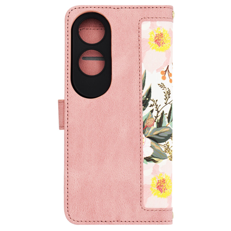 Husa personalizata fete Oppo A60 4G Techsuit FlipCraft, roz