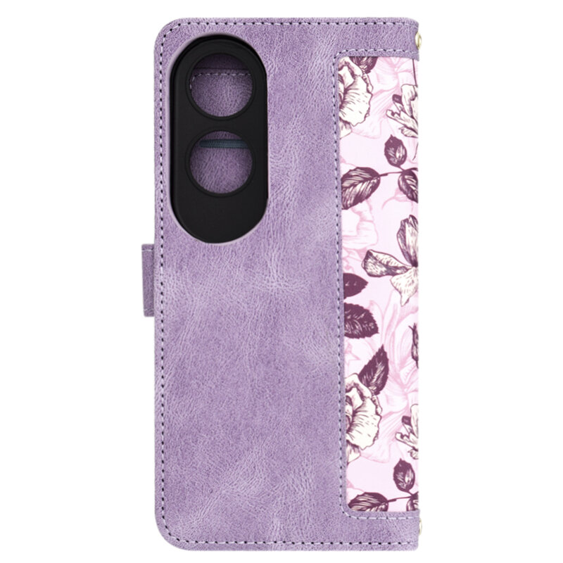Husa personalizata fete Oppo A60 4G Techsuit FlipCraft, mov